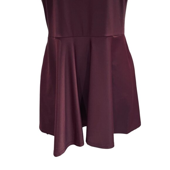 Honeymark Maroon Dress NWT Built In Bra Pockets Swim Coverup Skater Style L - Picture 6 of 10